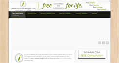 Desktop Screenshot of idealphysicianweightloss.com