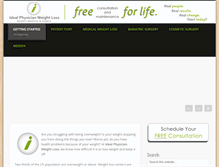 Tablet Screenshot of idealphysicianweightloss.com